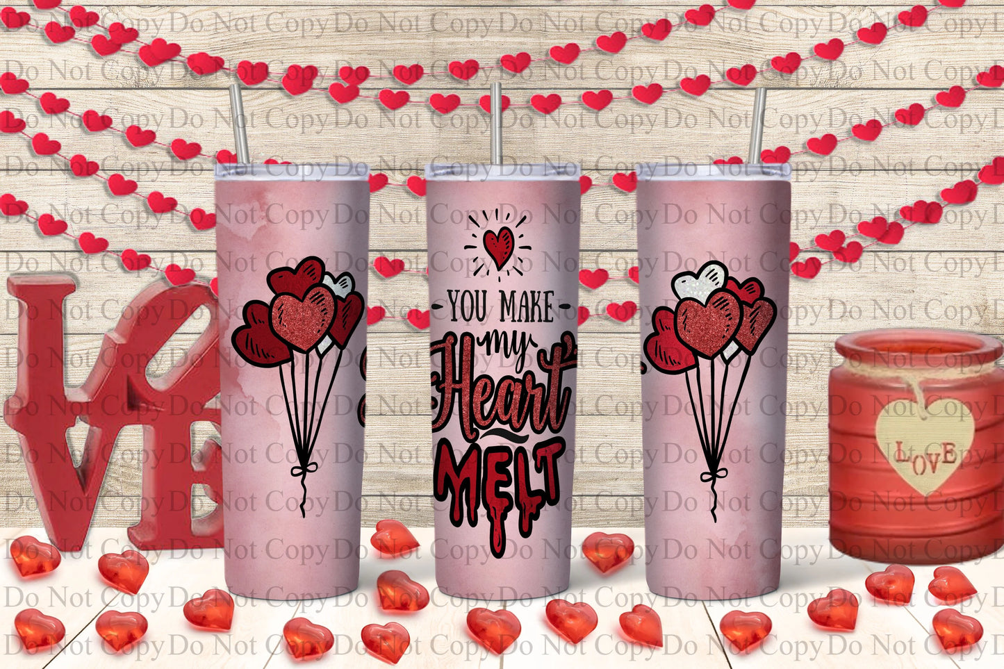 Heart Melt Tumbler Print