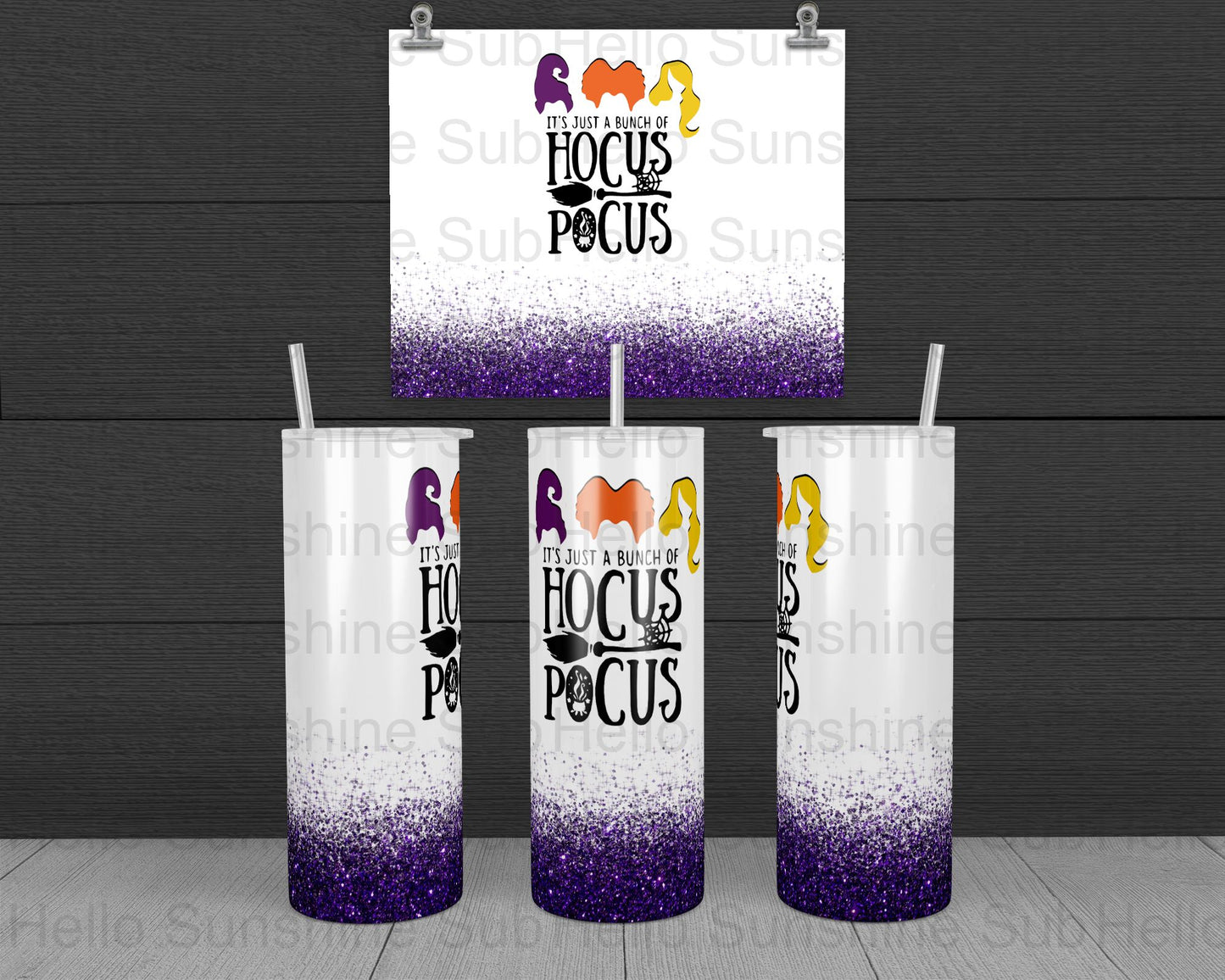 Half Purple Glitter Bunch