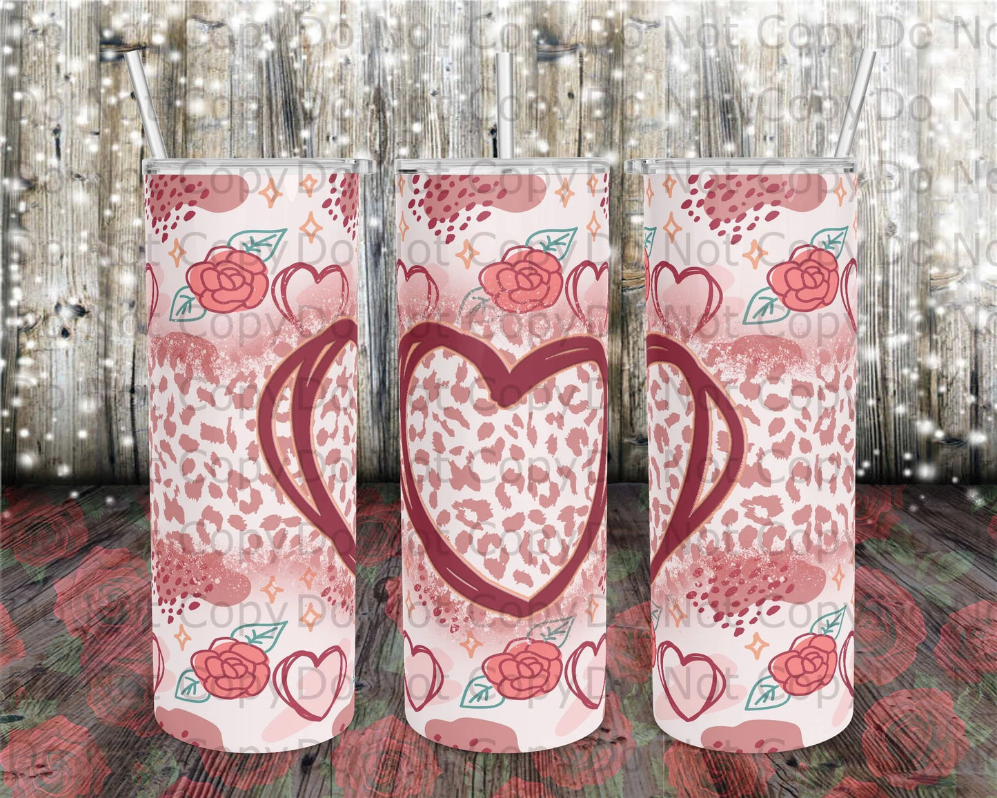 Heart Monogram Tumbler Print