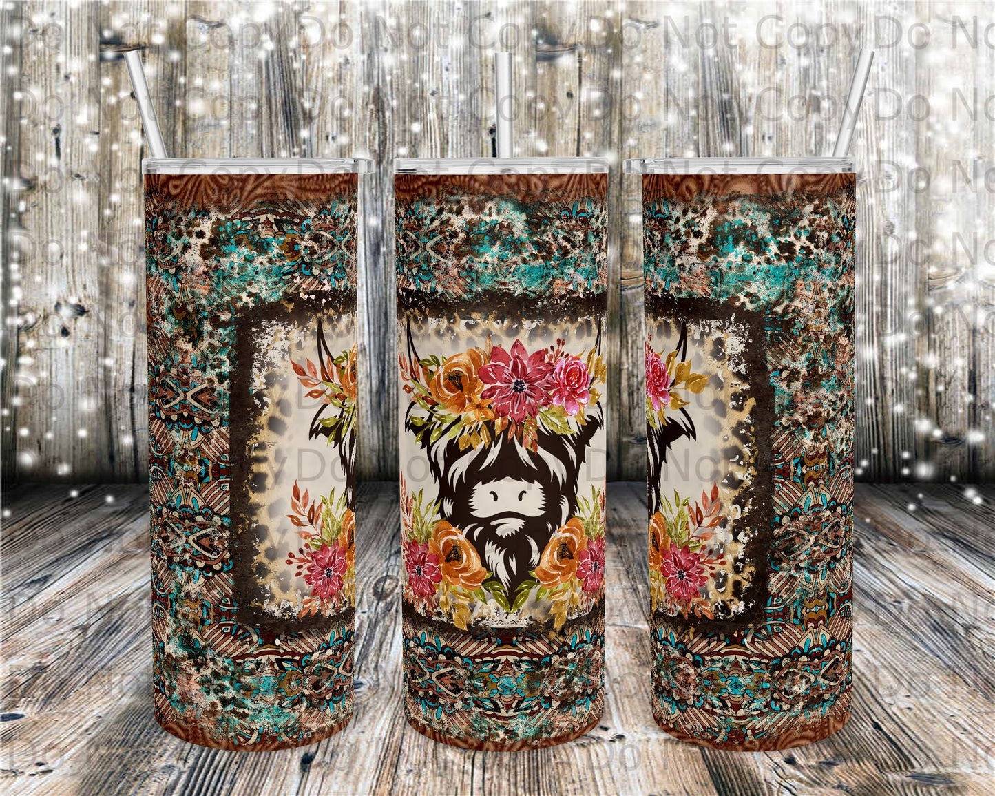Highland Floral Tumbler Print