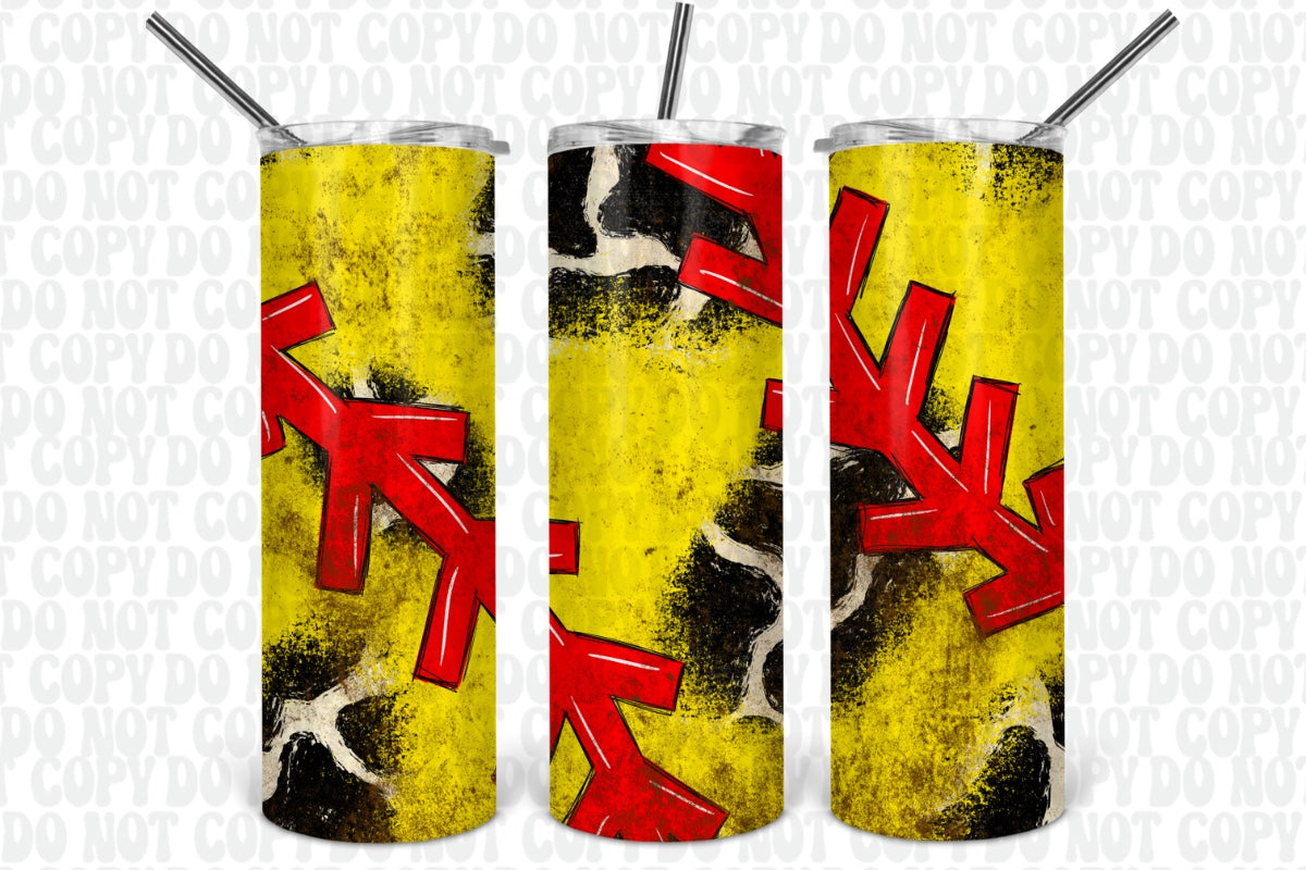Softball with Animal Print Tumbler