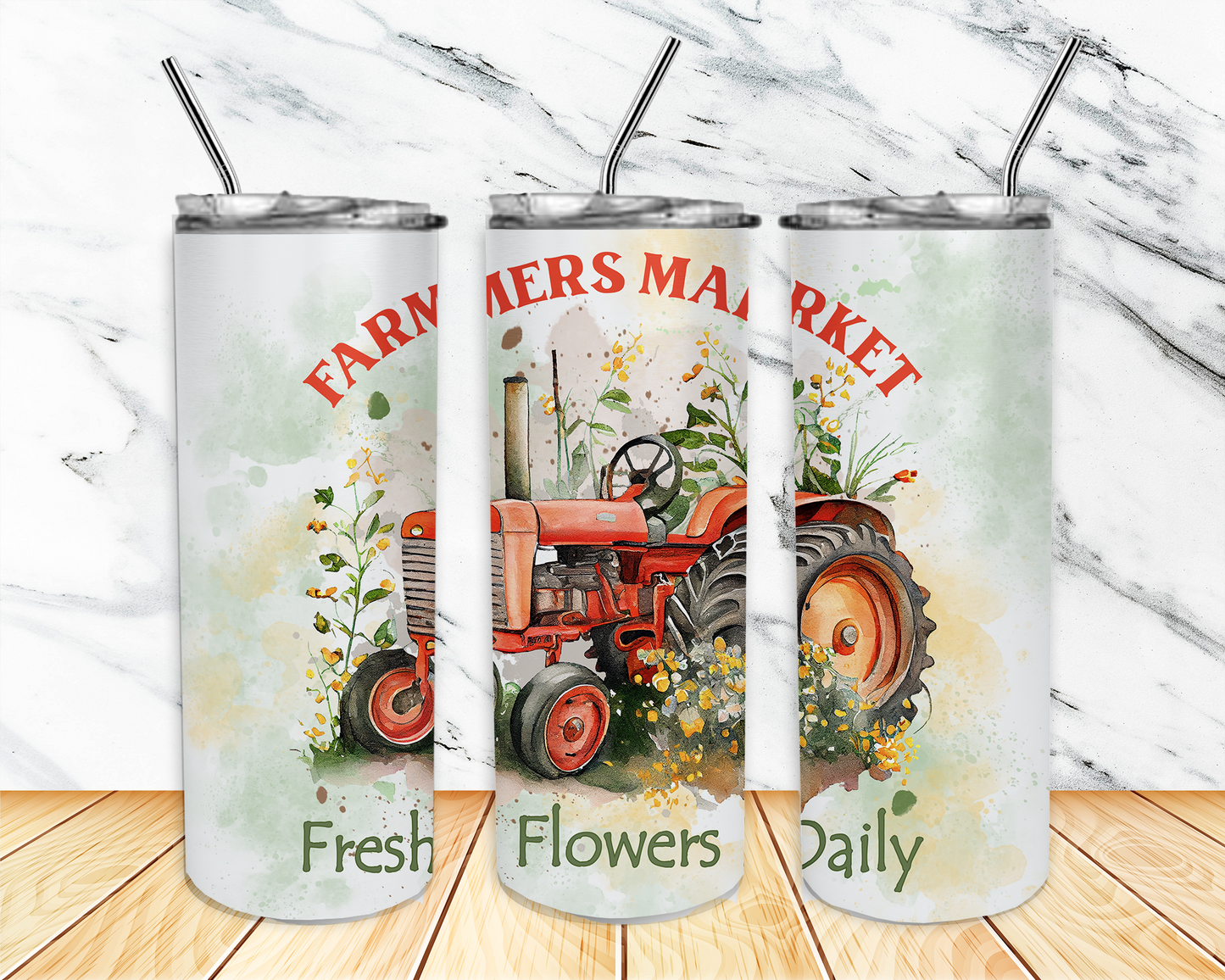 Farmers Market Tractor Tumbler