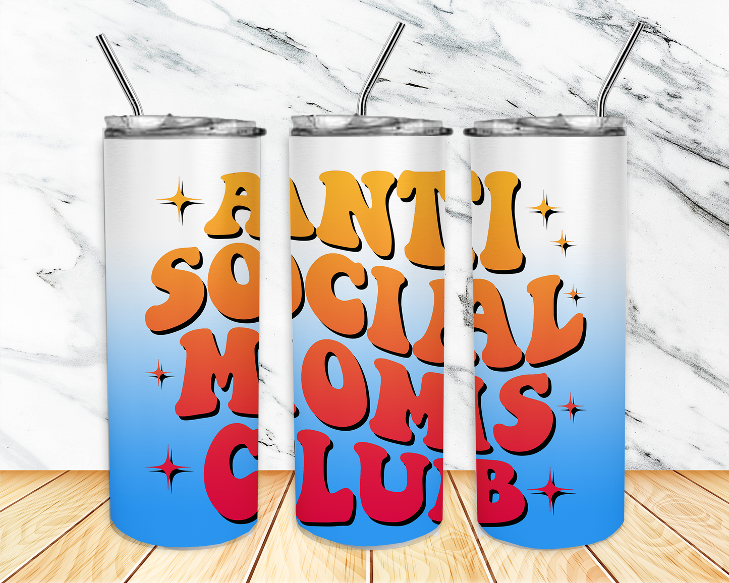 Anti Social Moms Club Tumbler