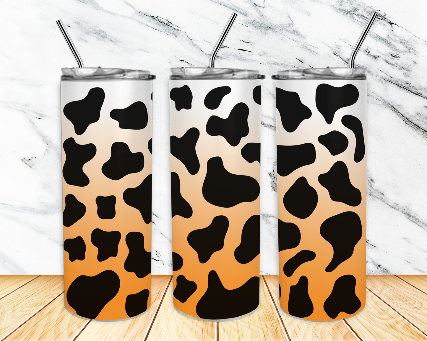 Ombre Cowprint Tumbler
