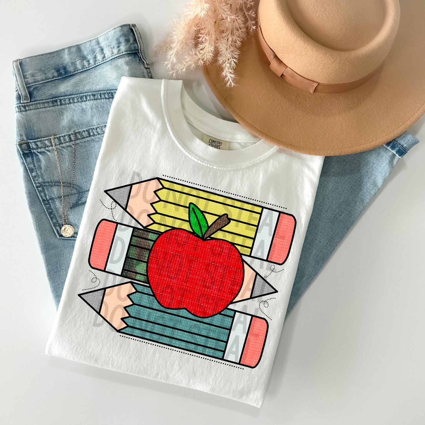 Pencils Your Text Tee