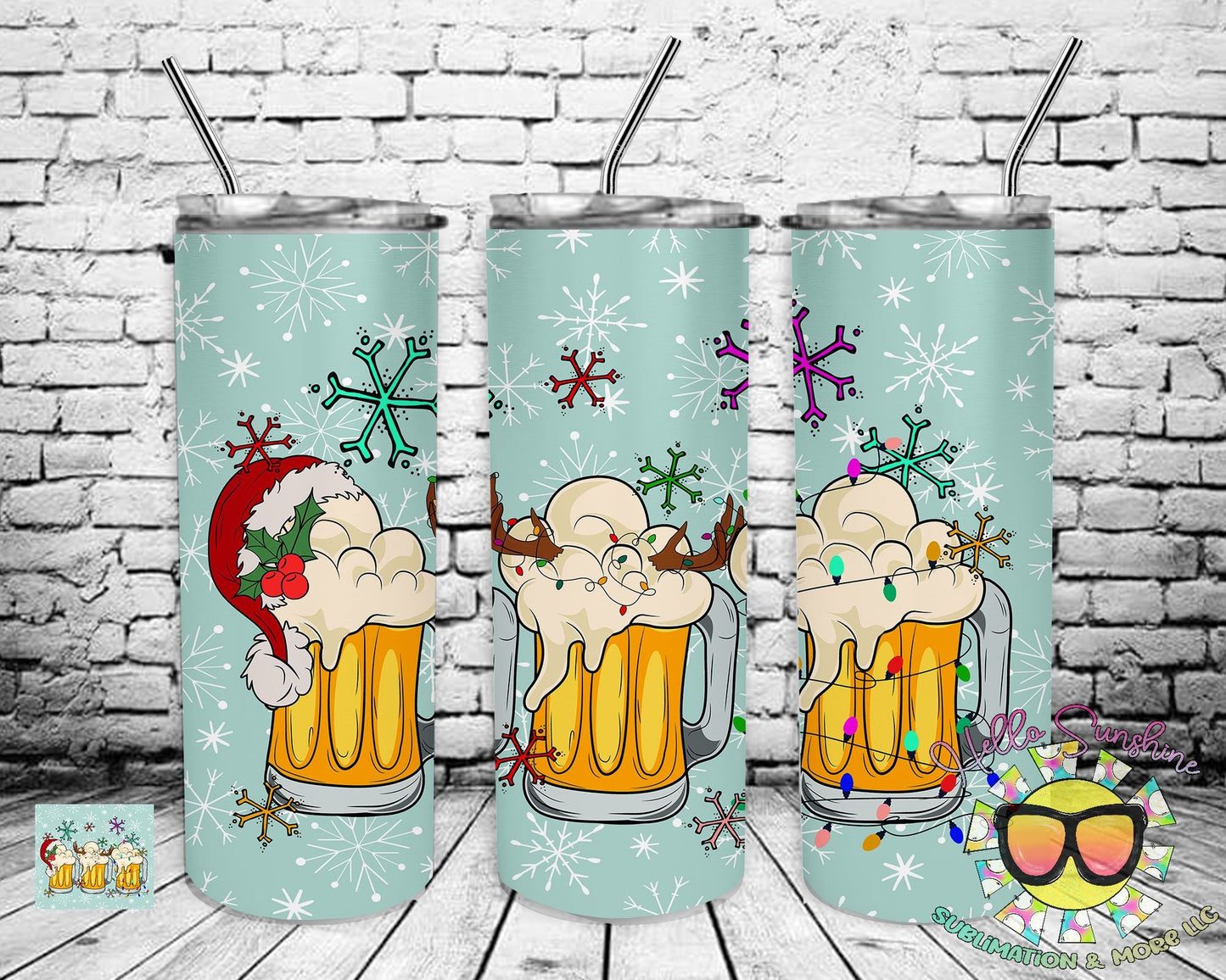 Christmas Beers Tumbler Print