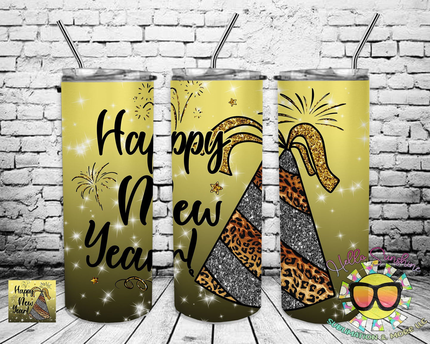 Happy New Year Tumbler Print