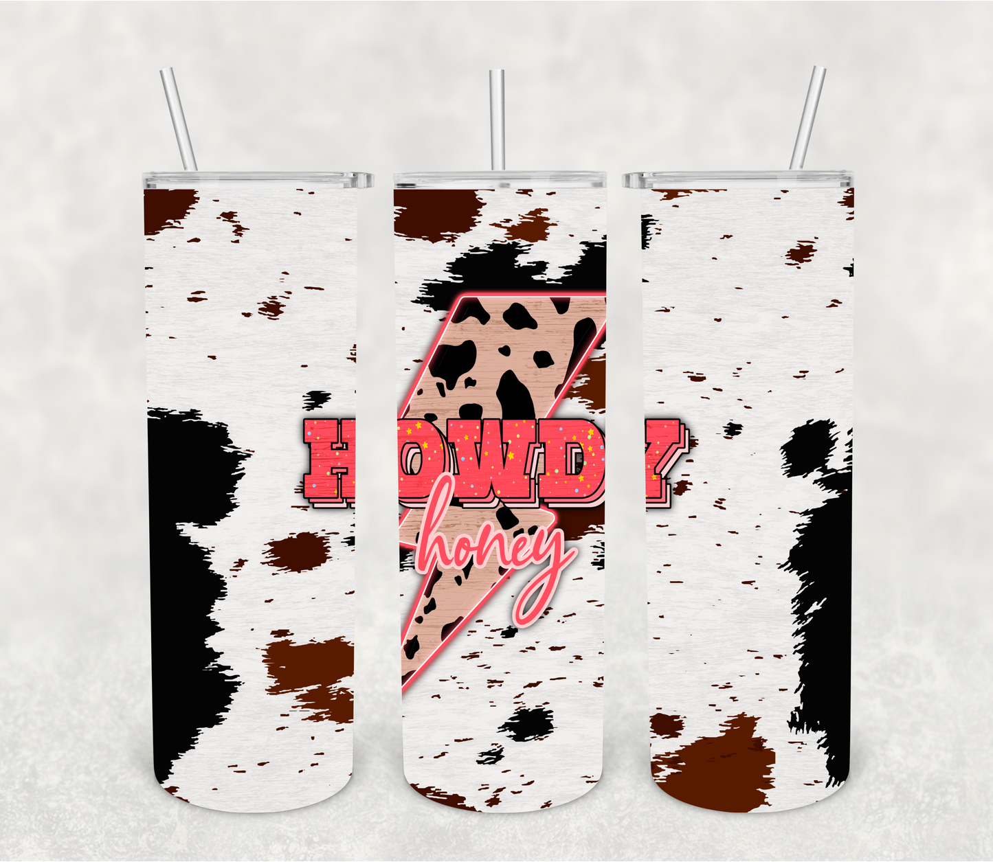 Howdy Honey Cowhide Tumbler