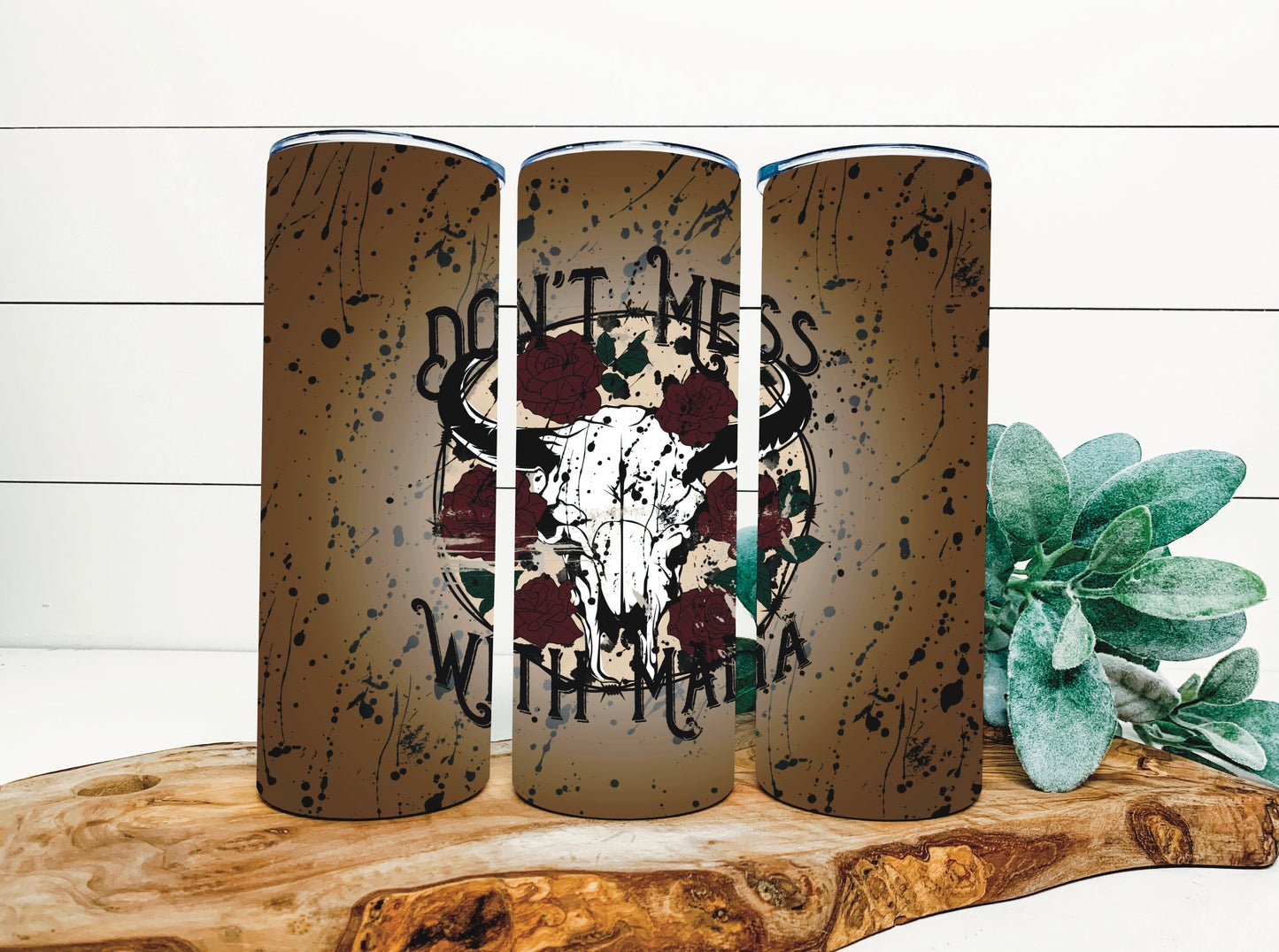 Don't Mess with Mama Cowhide Tumbler