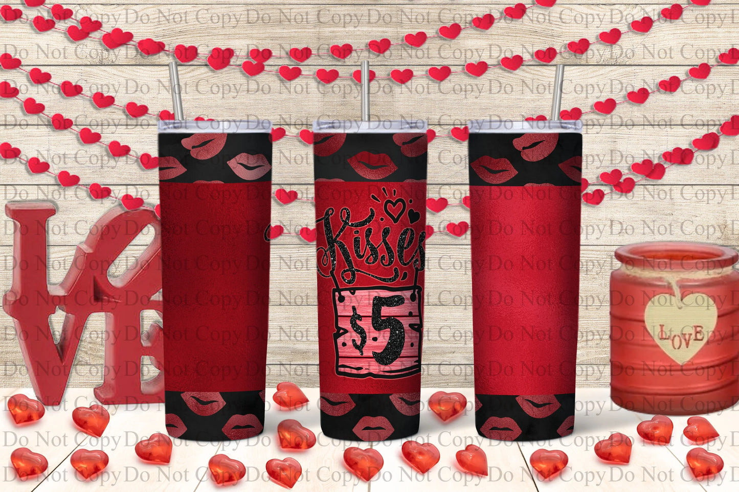 Kisses Tumbler Print