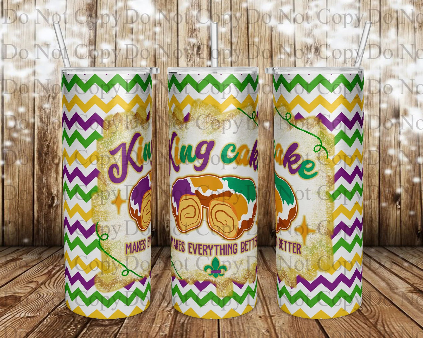 King Cake Tumbler Print