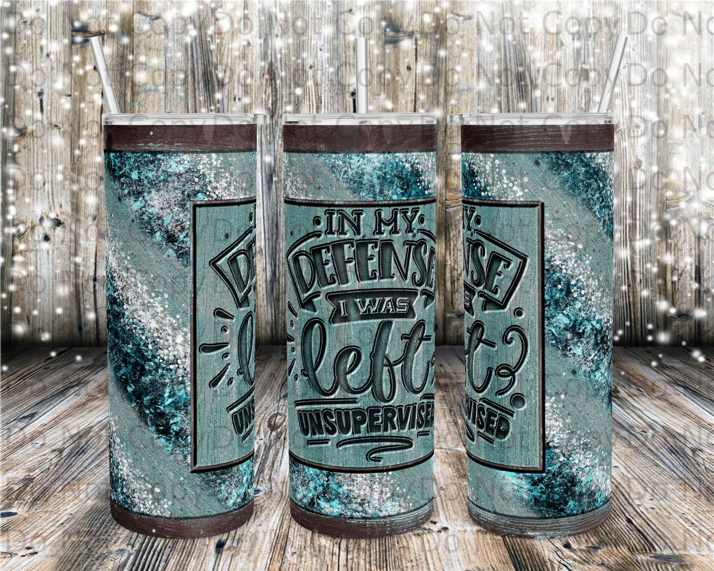 Left Unsupervised Tumbler Print