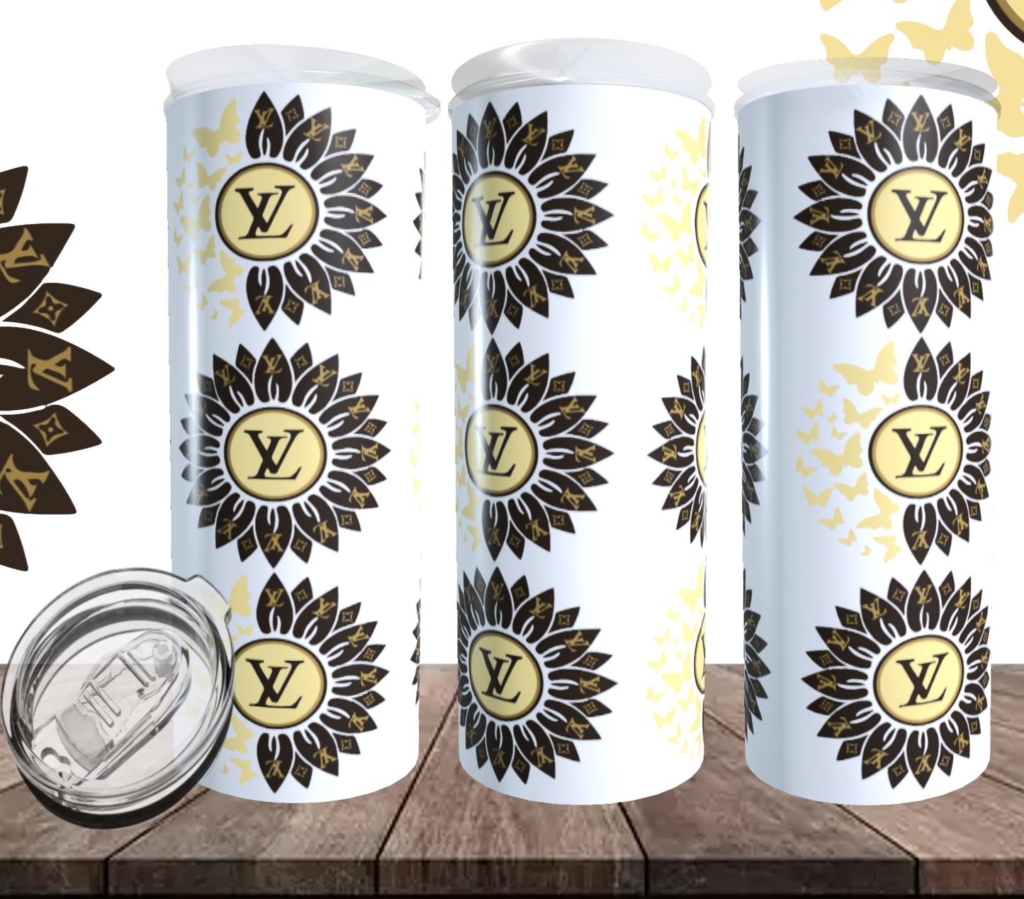 LV Flowers Tumbler Print