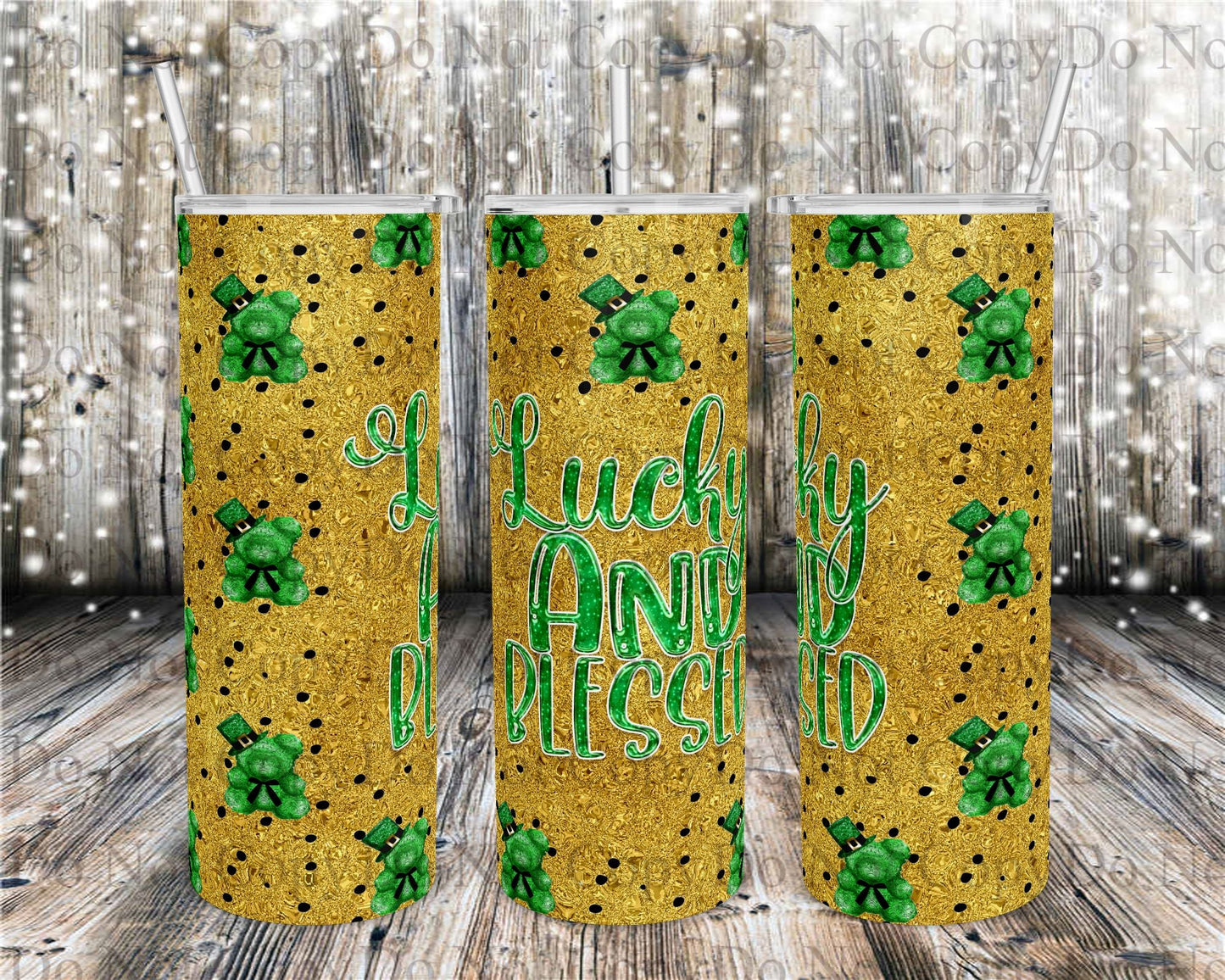 Lucky Blessed Tumbler Print