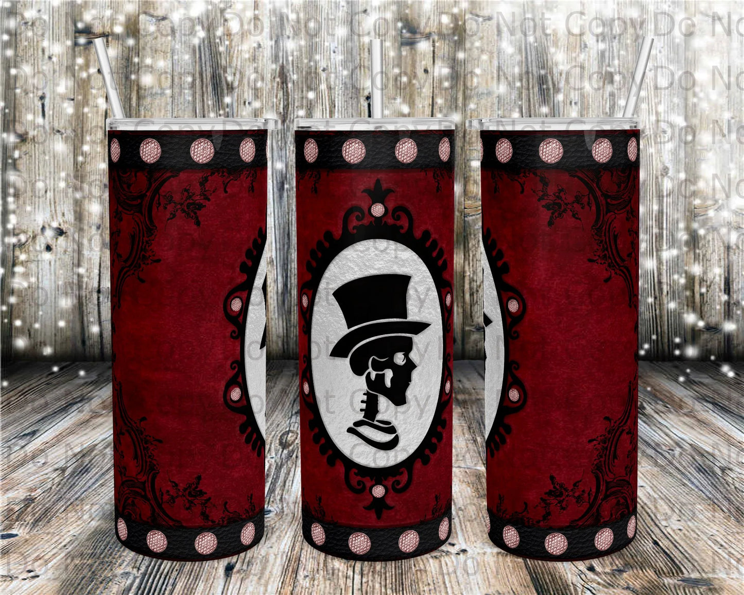 Male Cameo Skeleton Tumbler Print