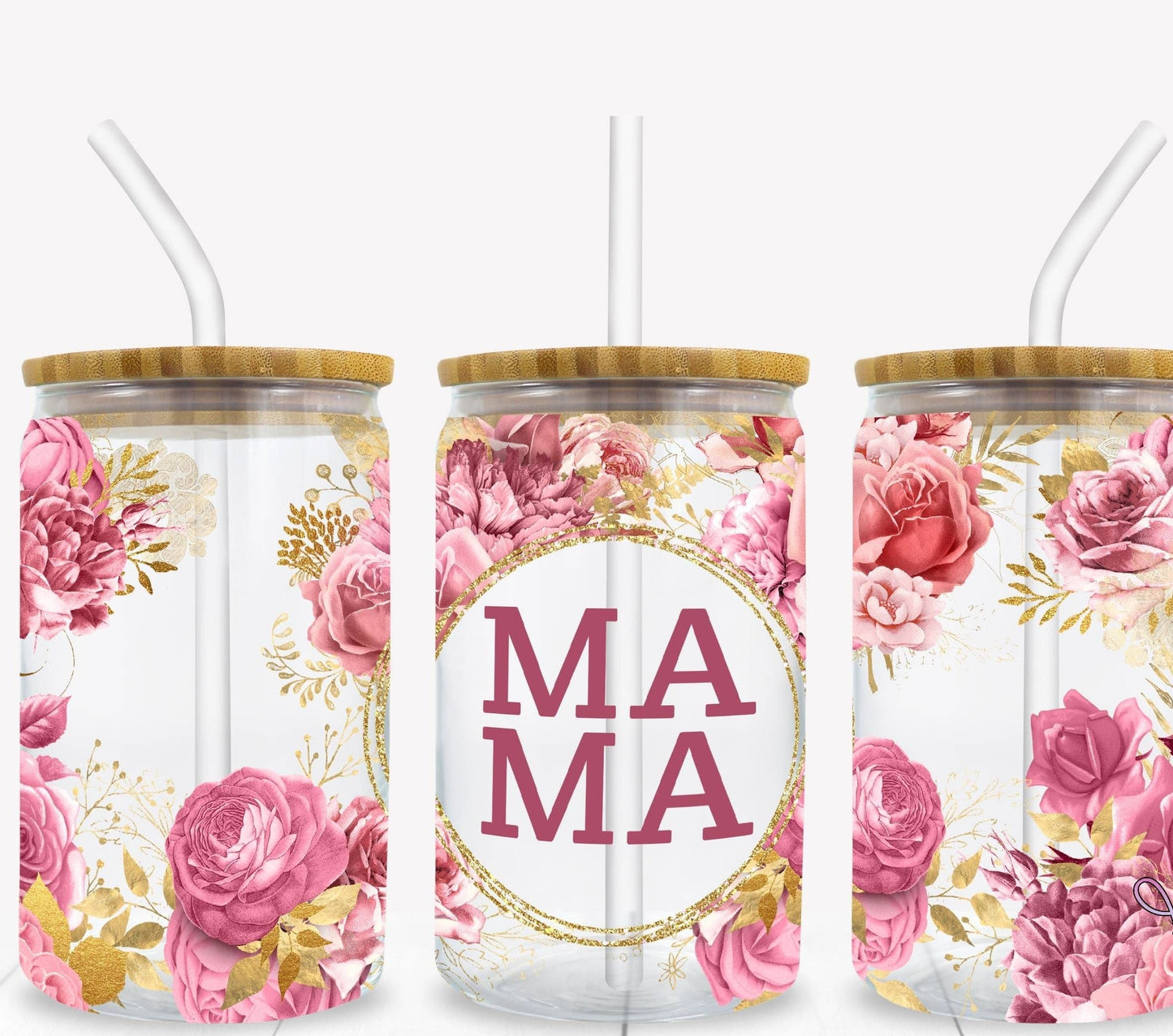 Mama Glass tumbler print