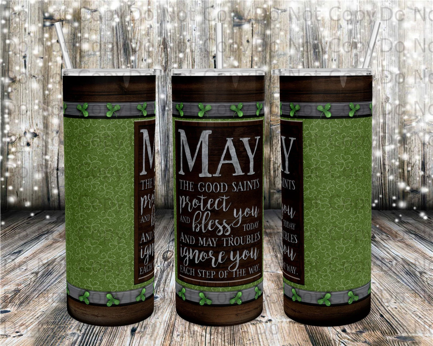 May The Good Saint Bless You Tumbler Print