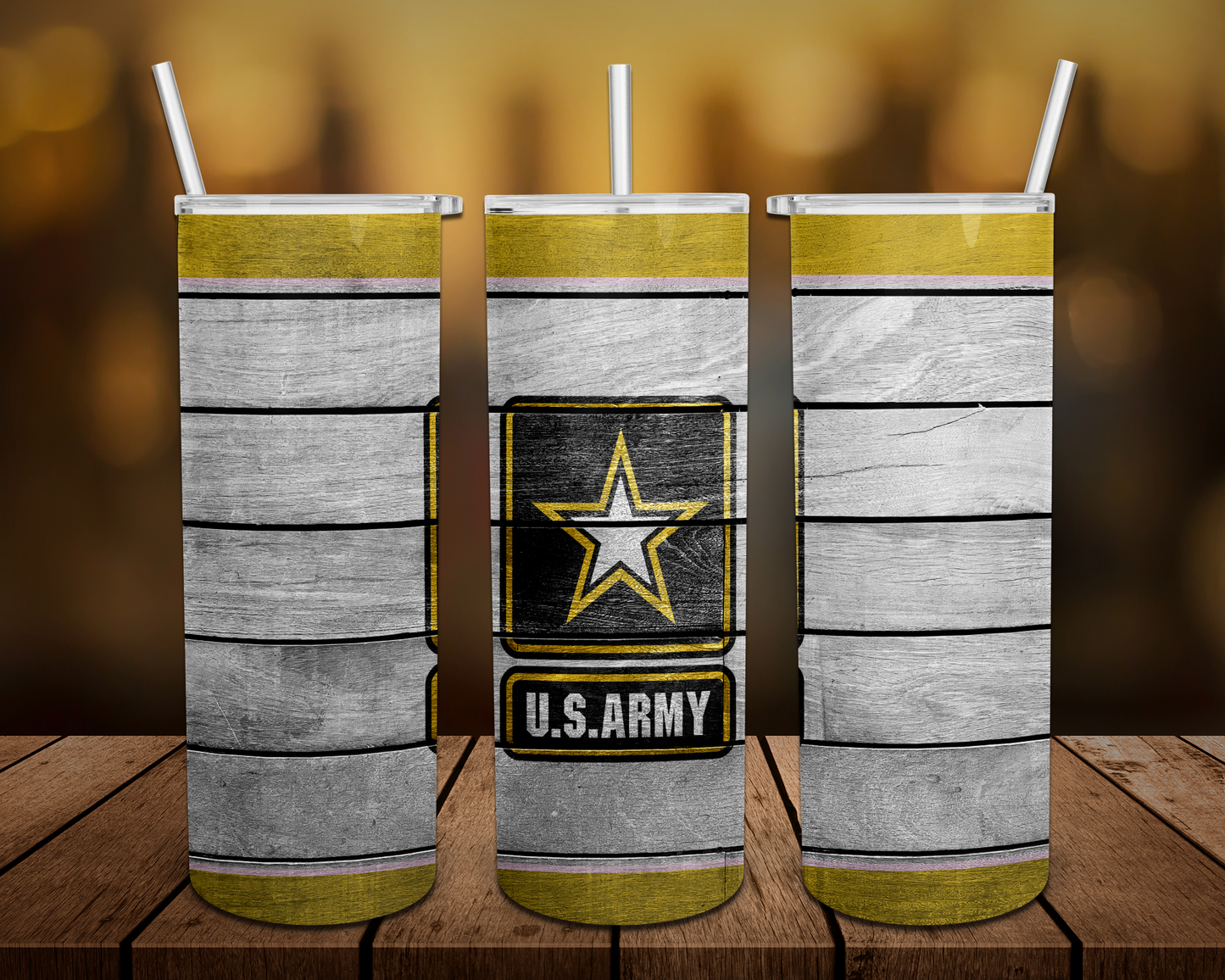 Wood Military Tumbler