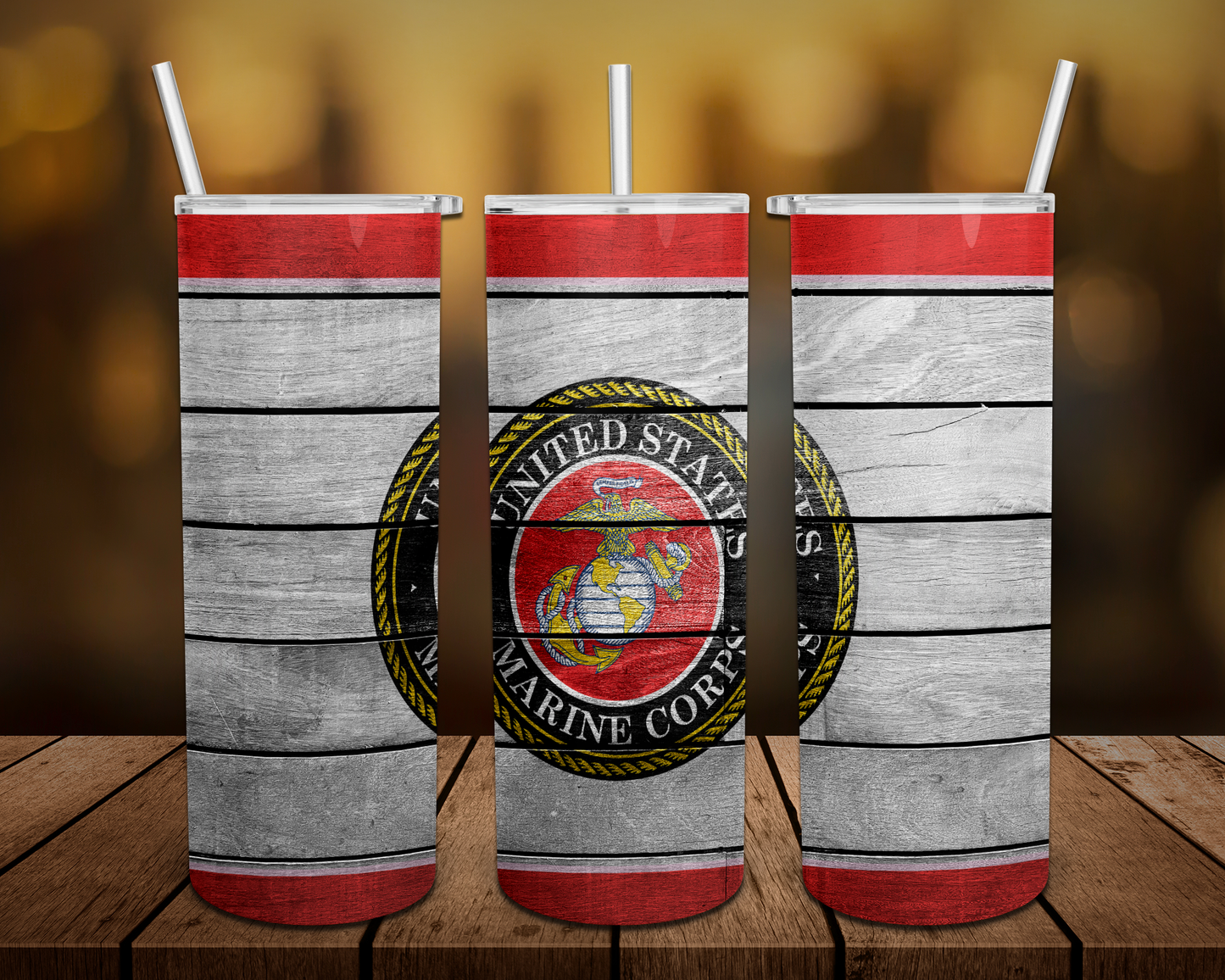 Wood Military Tumbler