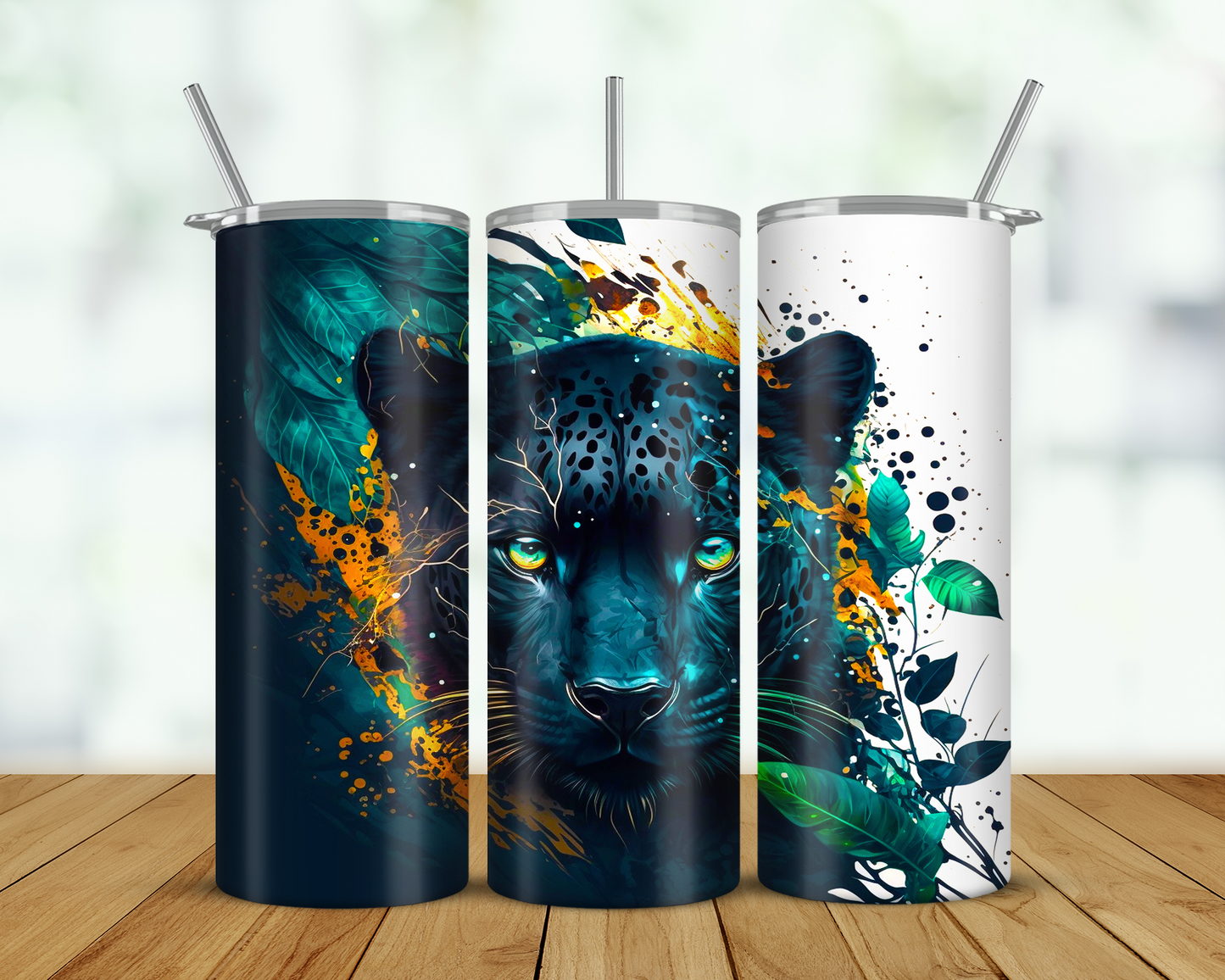 Panther Splatter Tumbler