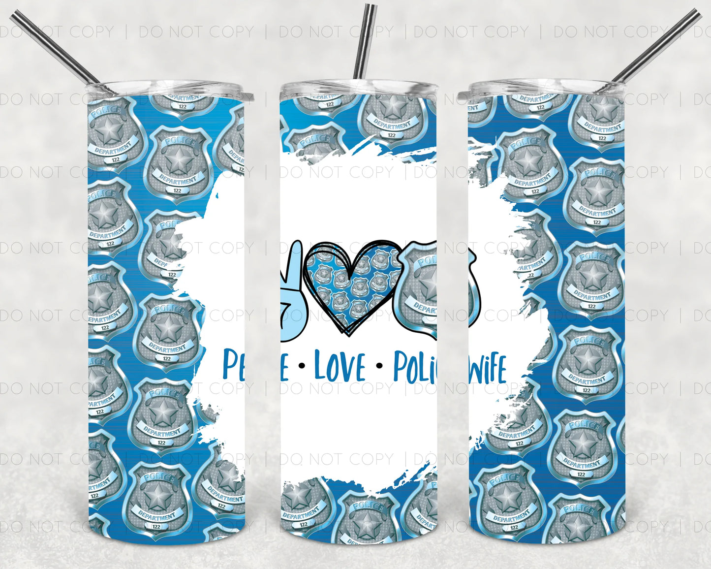 Police Wife Tumbler Print