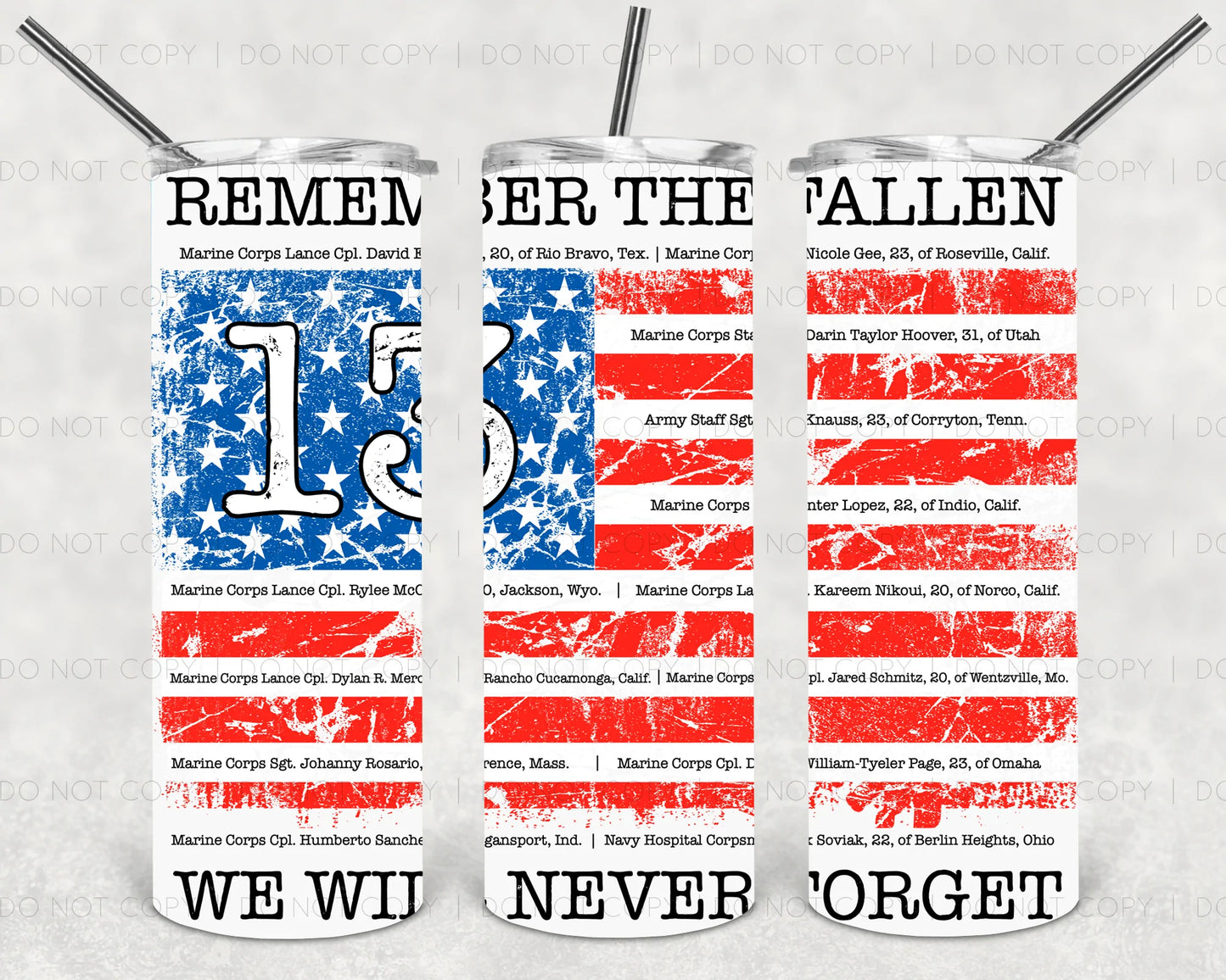 Remember The Fallen Tumbler Print