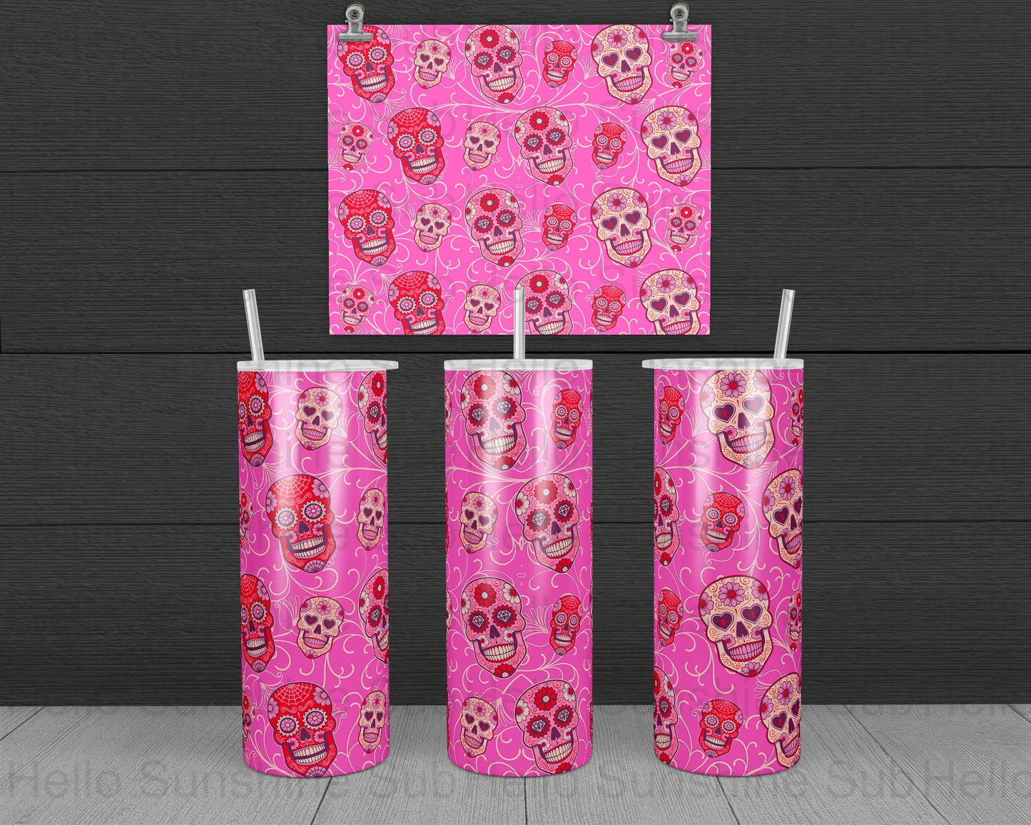 Sugar Skulls Pink & Red