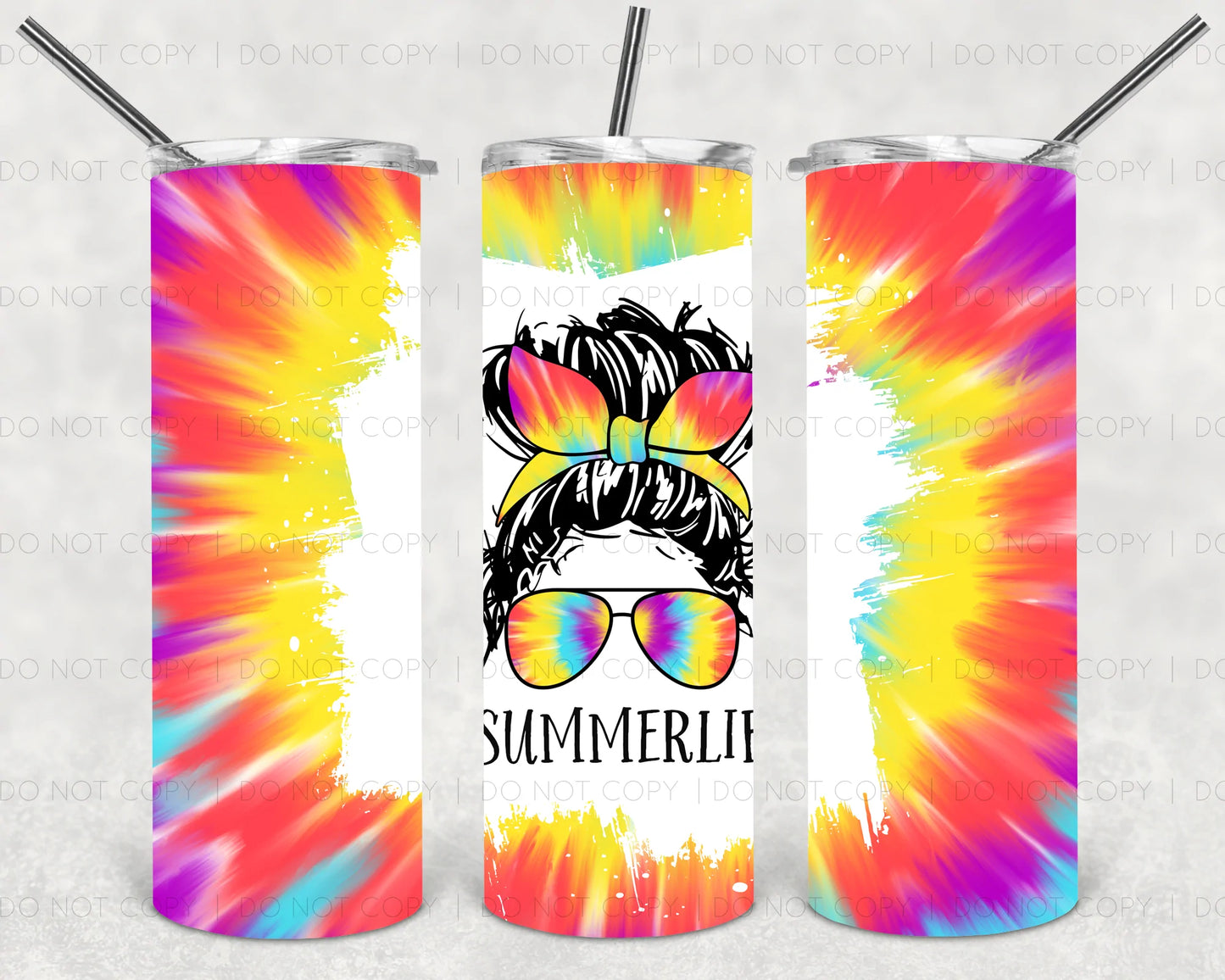Summer Life Messy Tumbler Print