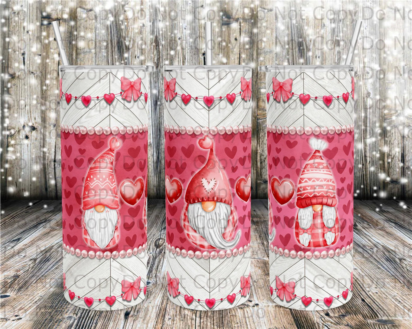 Valentine Gnome Tumbler Print