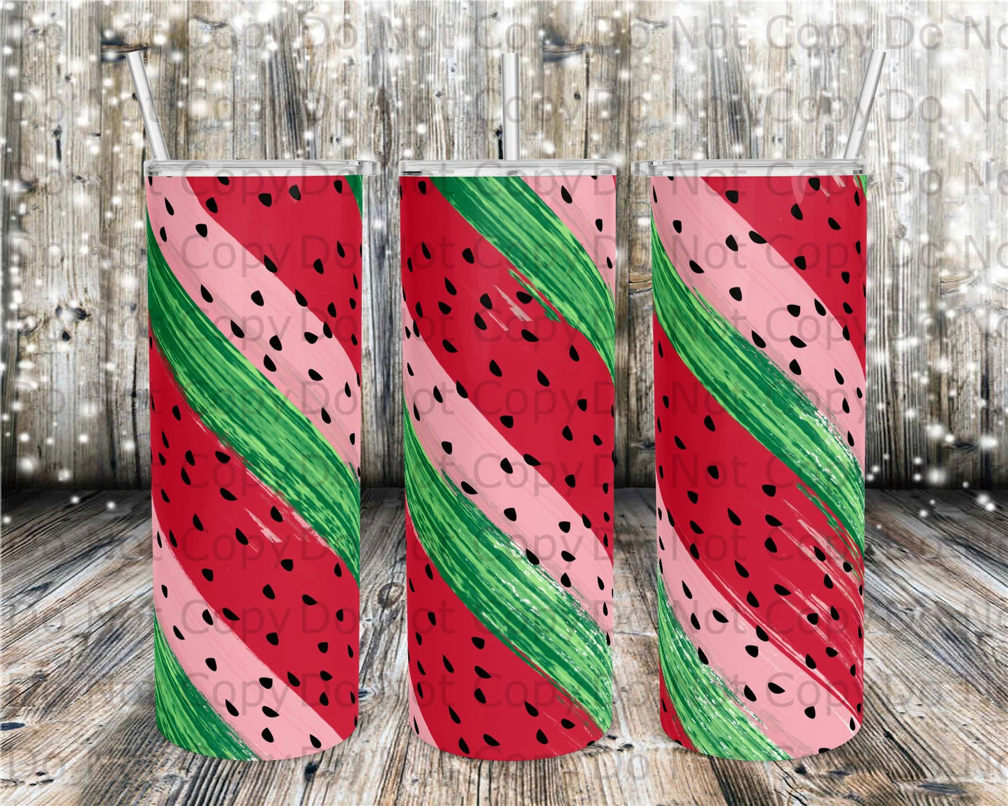 Watermelon Brushstroke Tumbler Print