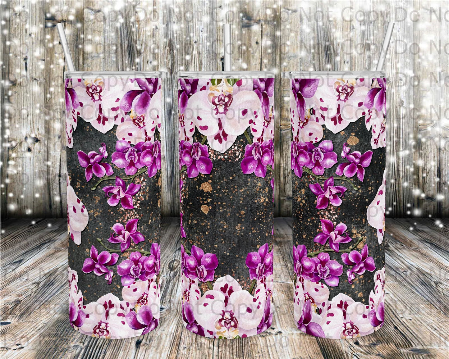 White Purple Iris Tumbler Print