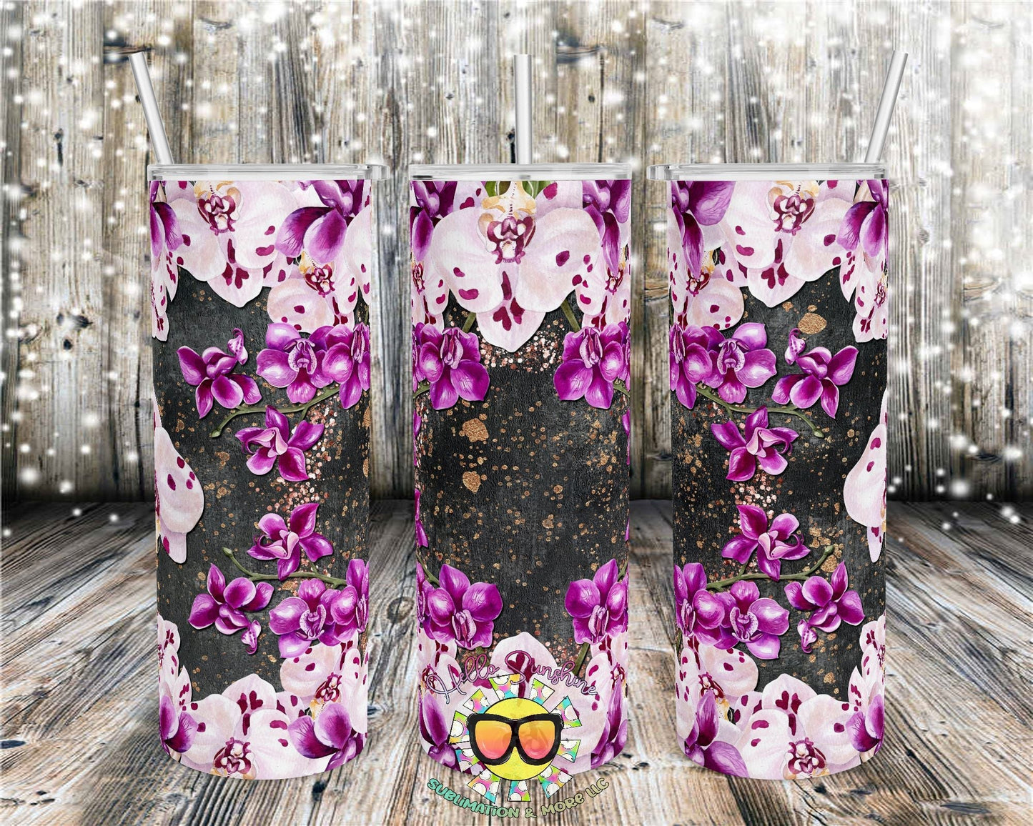 White Purple Iris Tumbler