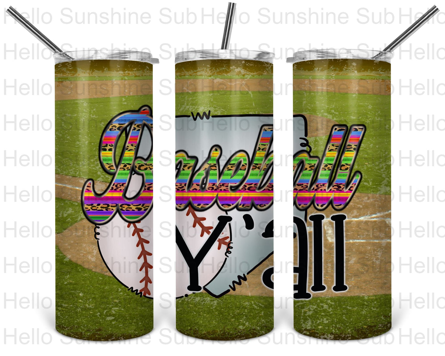 Baseball Y'all Tumbler