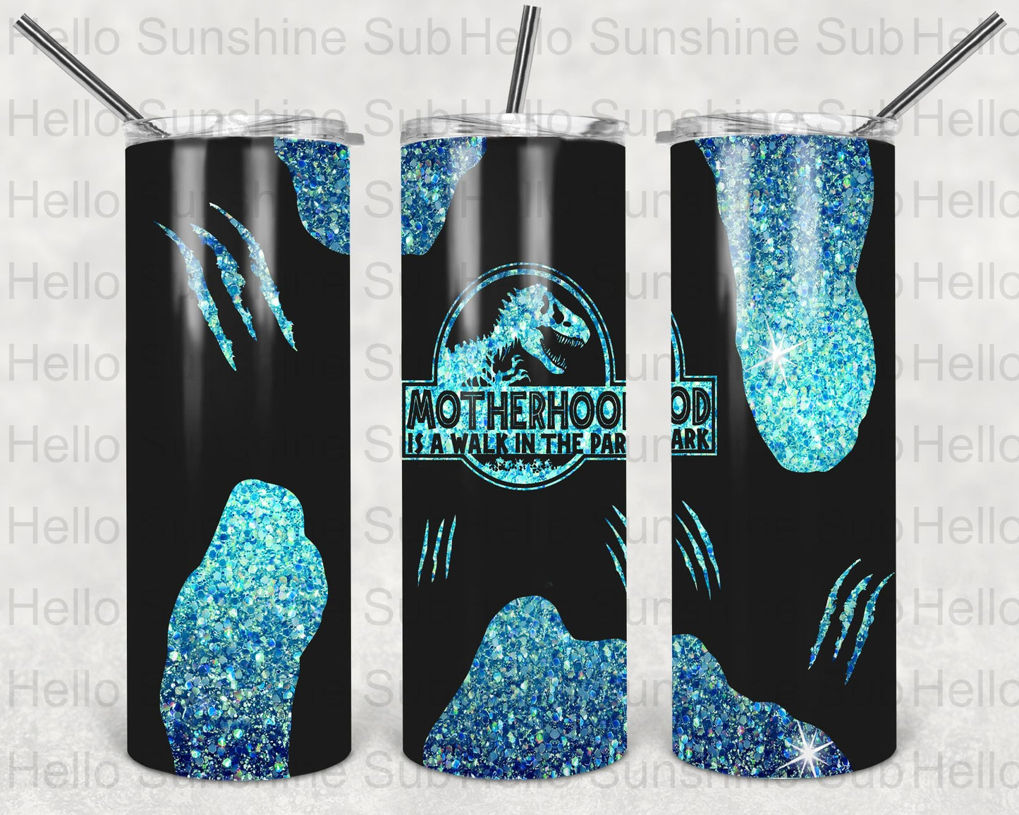 Motherhood Blue Tumbler Print