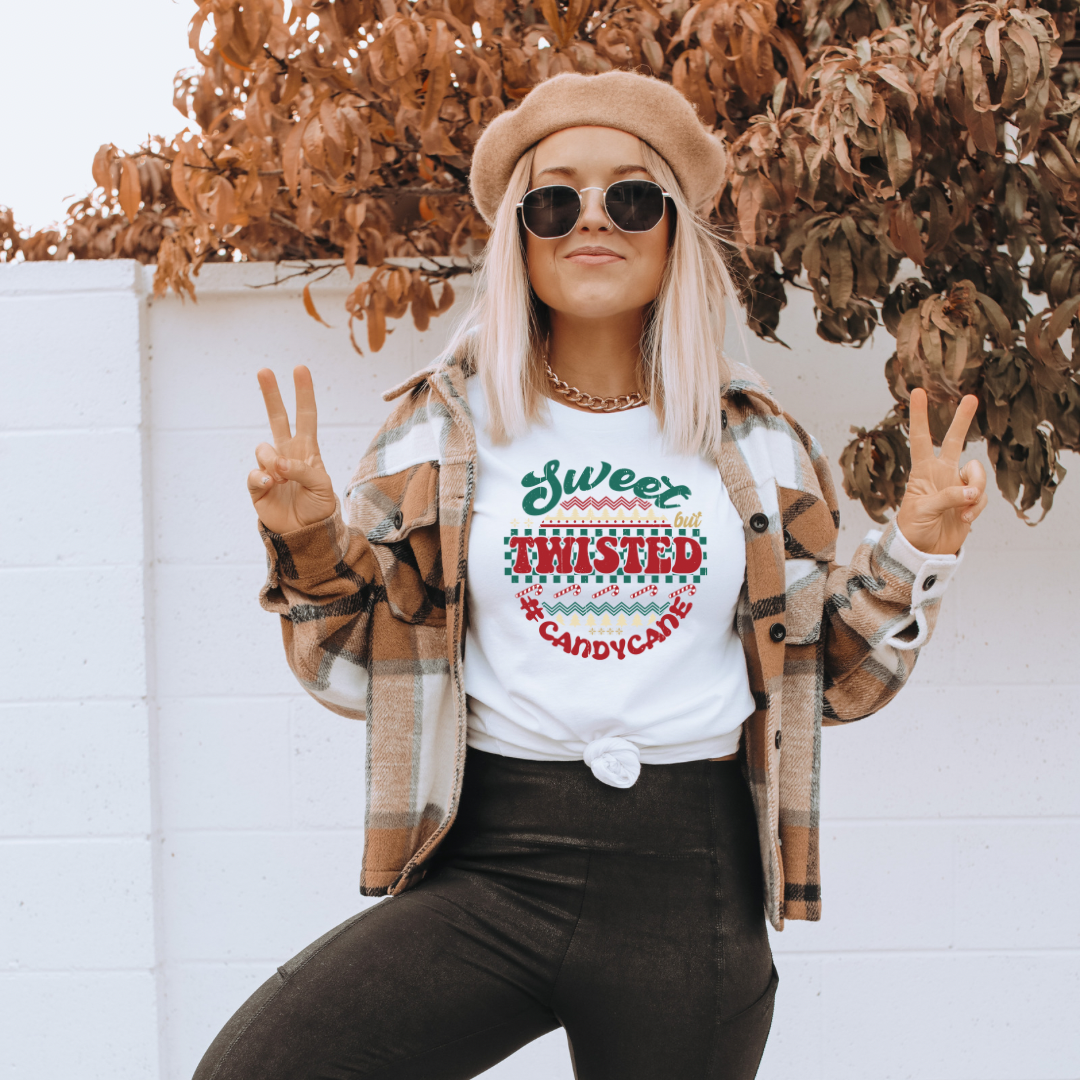 Sweet Twisted Candy Cane Tee