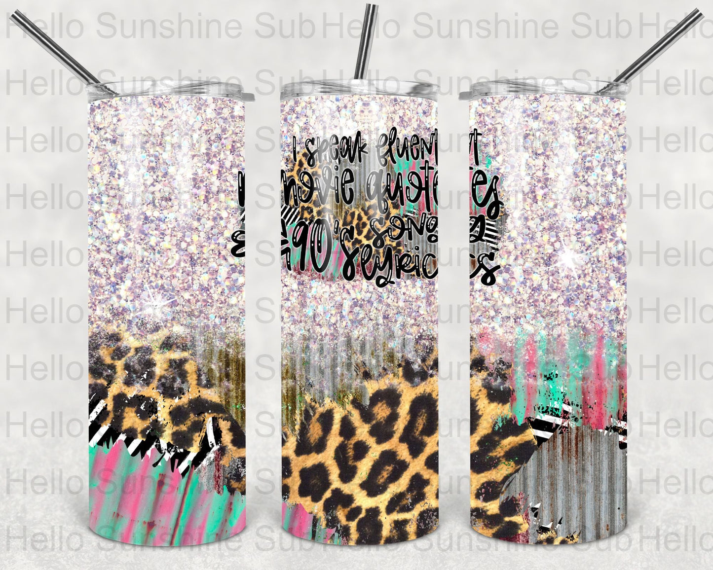 Movie Quotes Ombre Tumbler Print