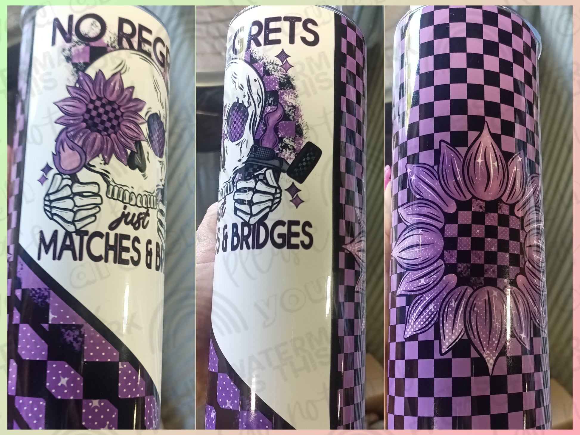 No Regrets Just Matches & Bridges Tumbler