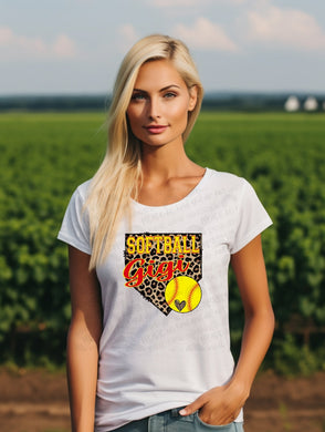 Leopard Home Plate Softball T-shirt