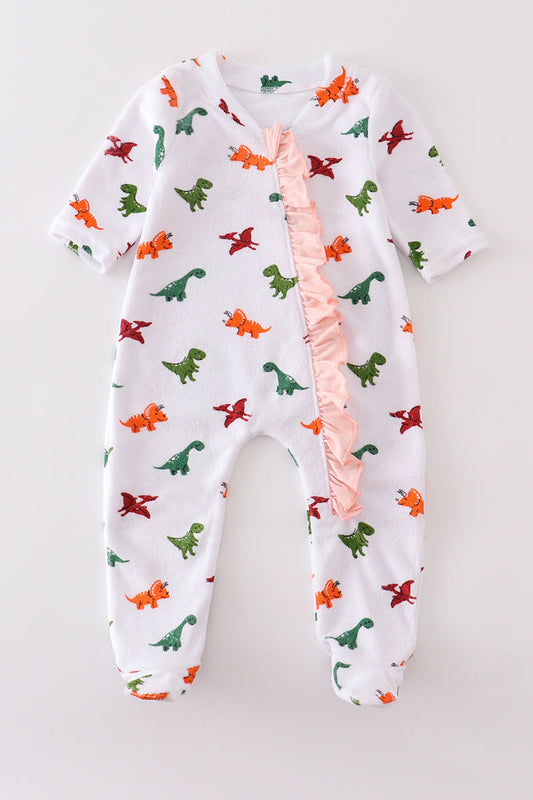 Dinosaur sleeper ruffle