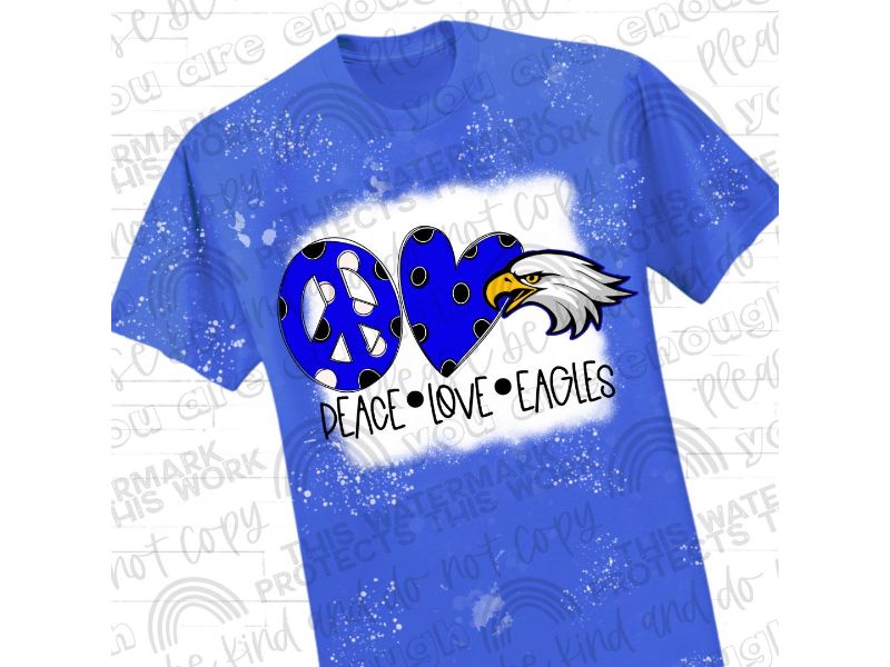 Peace Love Eagles Tee