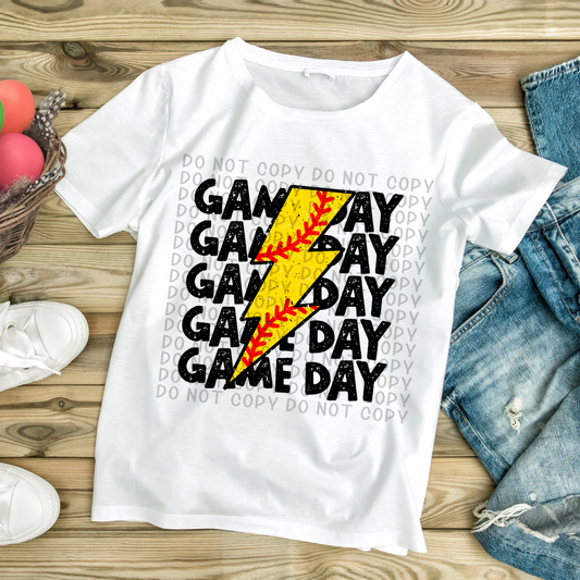 Game Day Lightening Bolt Tee