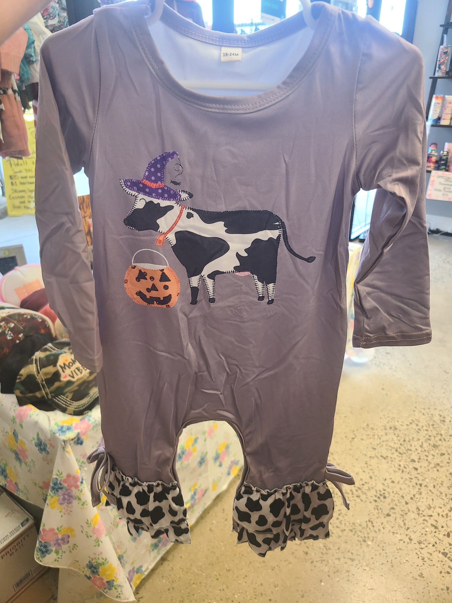 Cow halloween romper