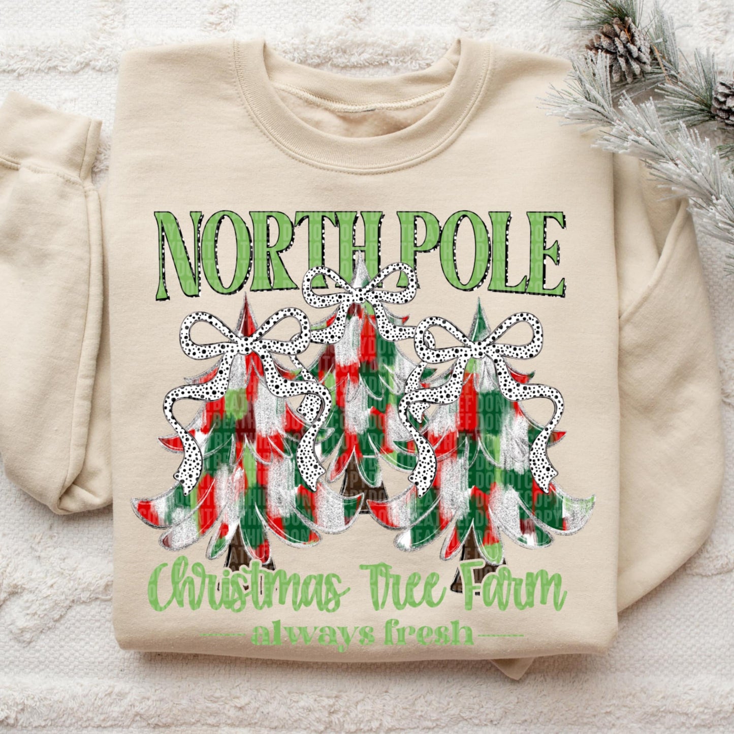 North Pole Christmas Tree Farm-Green