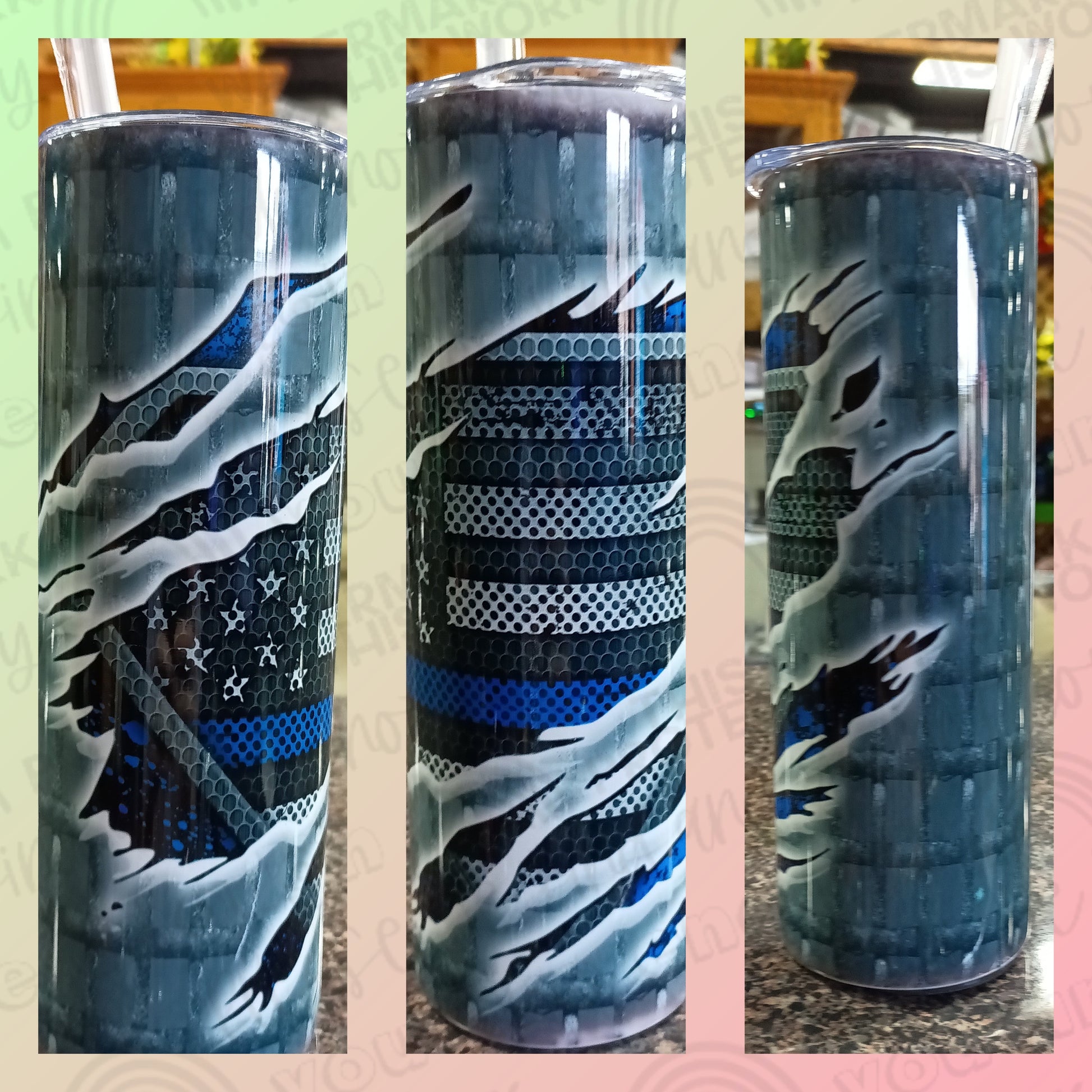 Blue Line Tumbler