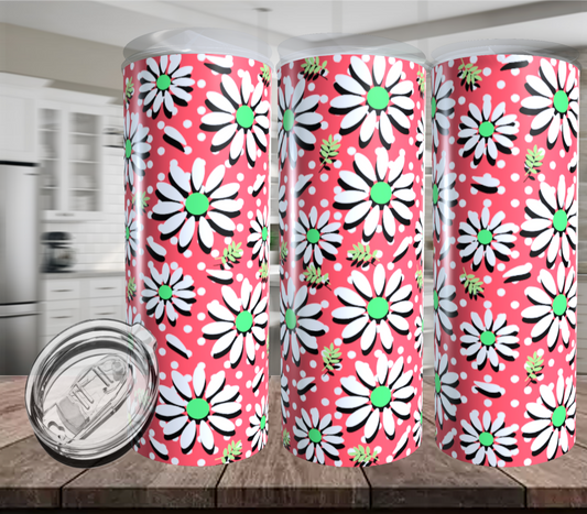 Daisy Dots or Stripes Tumbler