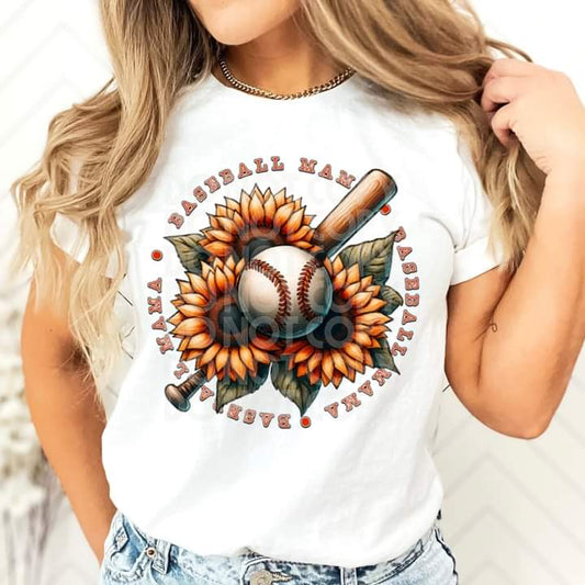 Baseball Mama Flower Tee