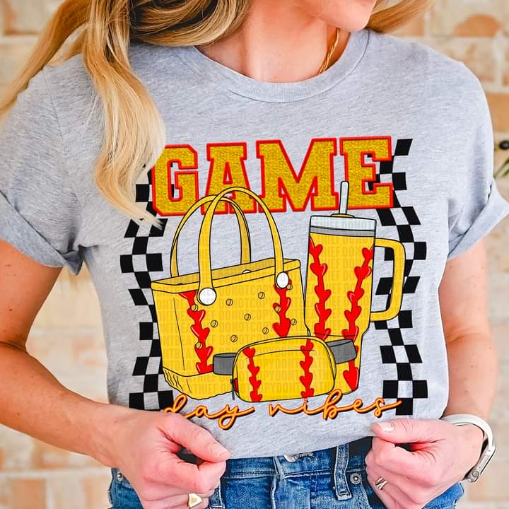 Game Day Vibes Baseball Or Softball T-shirt