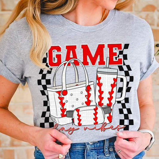 Game Day Vibes Baseball Or Softball T-shirt