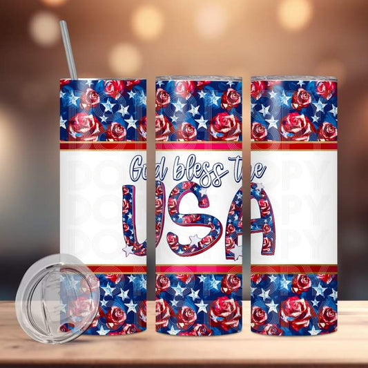 God Bless the USA Tumbler