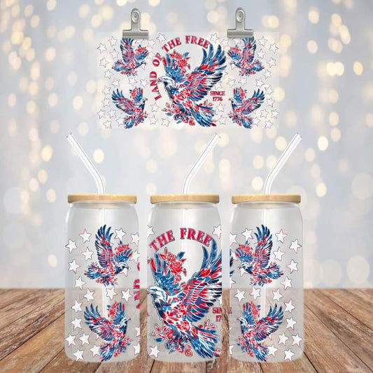 Land of the Free Glass Tumbler